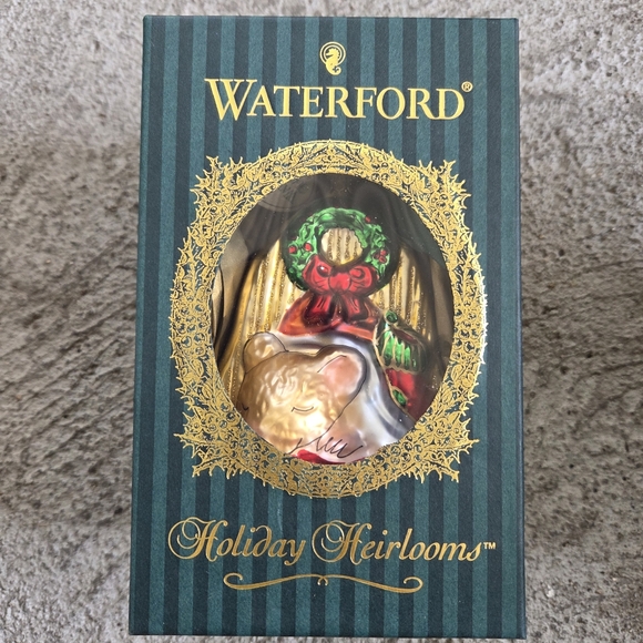 Waterford Red and Gold Holiday Ornaments - Picture 2 of 5